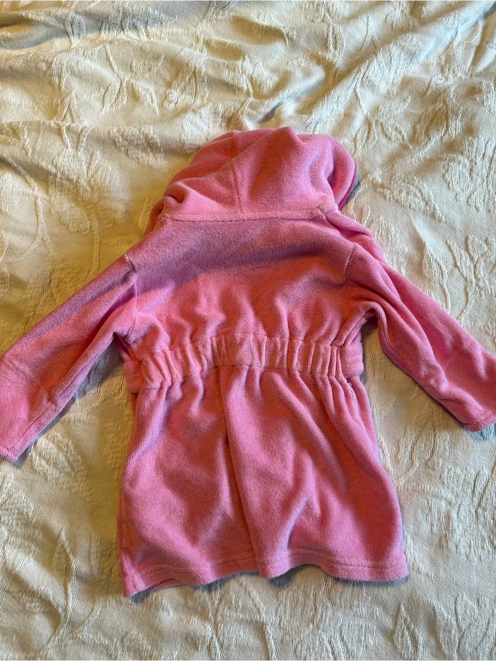 Carter's Pink Monkey Bathrobe 0-9M So Cute for Baby Gift Polka Dot